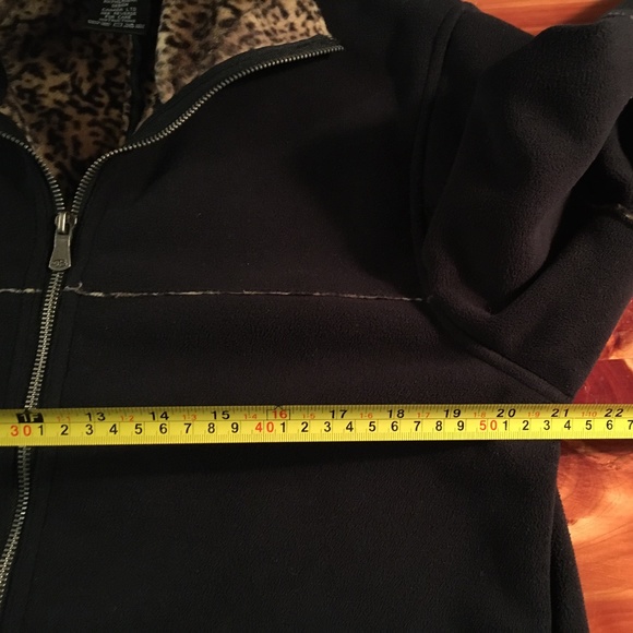 Vintage 90's Zip Up Black Leopard Trim Soft Jacket - Picture 8 of 12